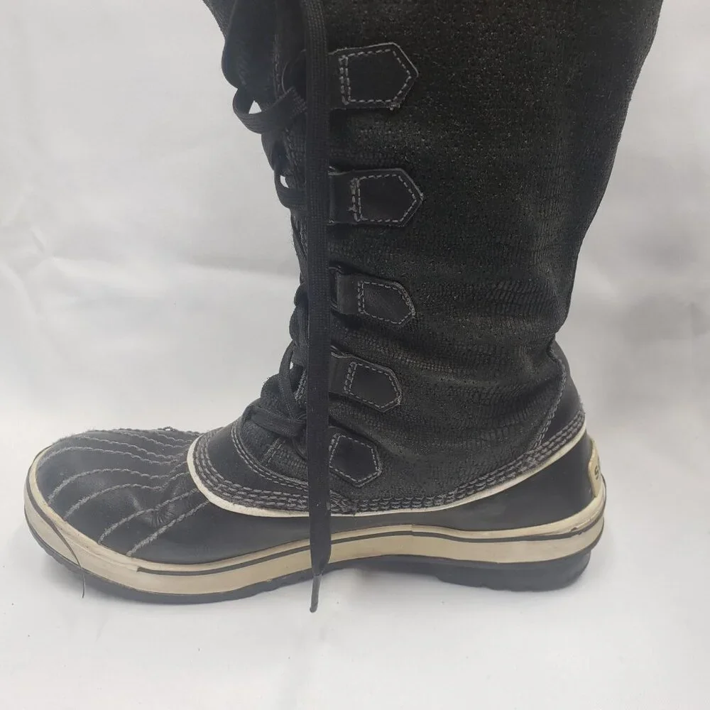 Sorel Tivoli Women's US Size 7.5 Black Waterproof High Winter Boots NL 1907-010 - Picture 12 of 16